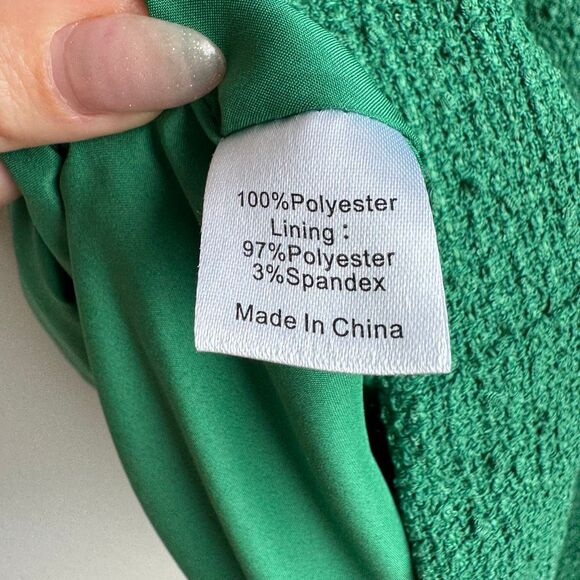 Tuckernuck Dress Size Large Emerald Green Jackie Tweed Shift Business Career - Picture 6 of 6